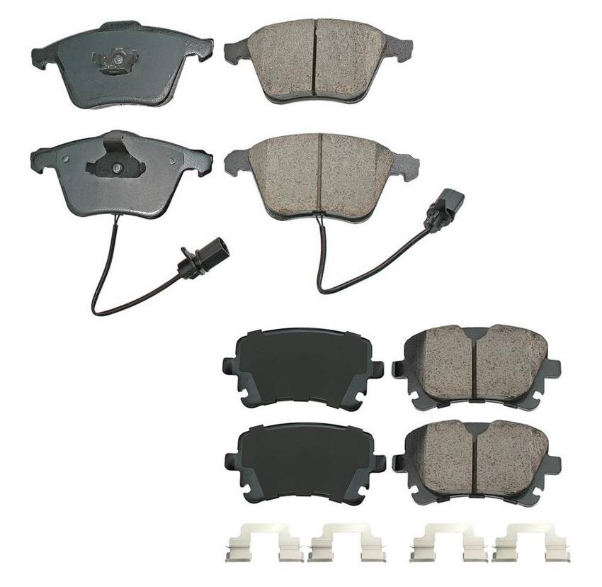 Disc Brake Pad Set Kit – Front and Rear (Ceramic) (EURO) Akebono